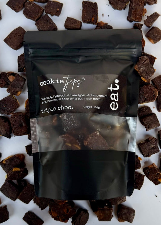 cookie tjips. - triple choc.
