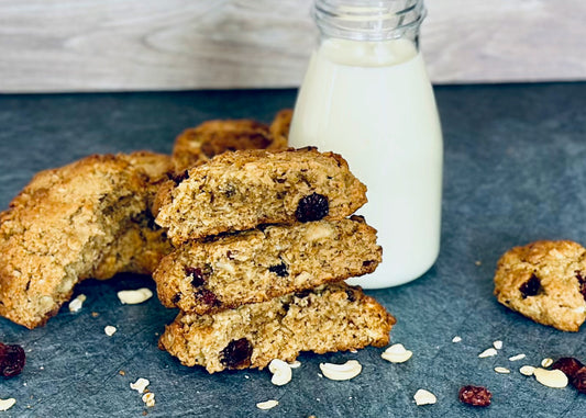 cashew, coconut & cranberry.